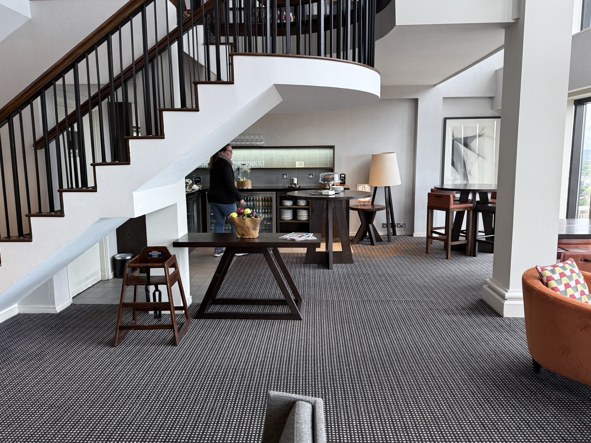 The Regency Club lounge at the Hyatt Regency Birmingham.