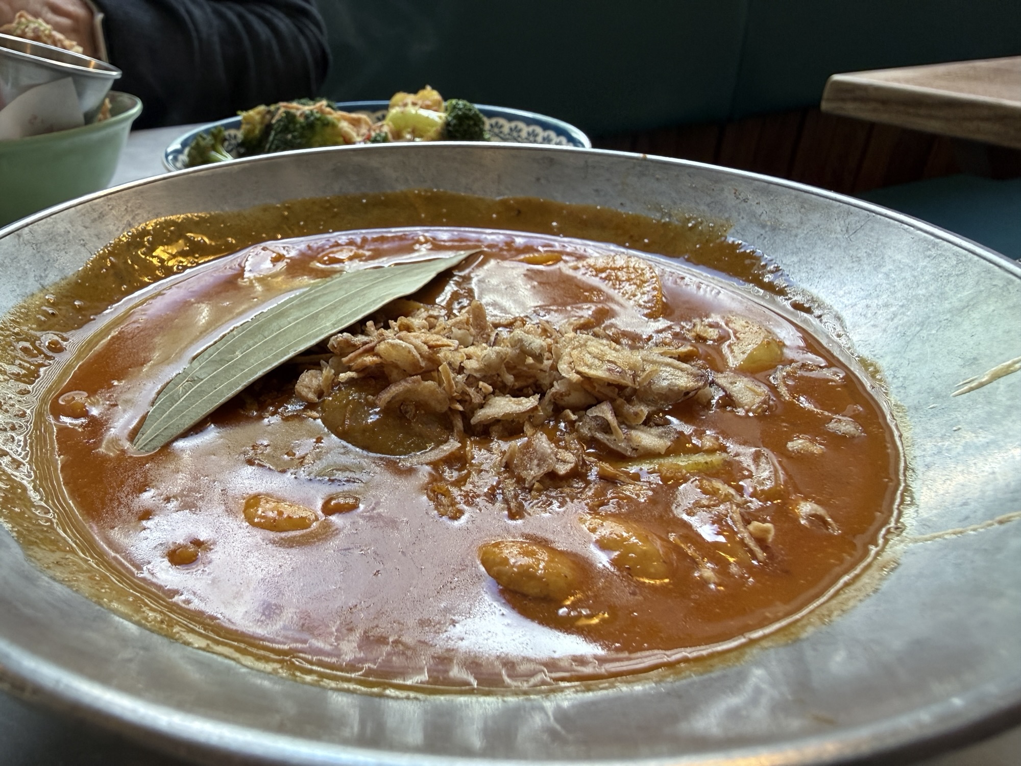 A massaman curry served in a bowl, Birmingham, England.