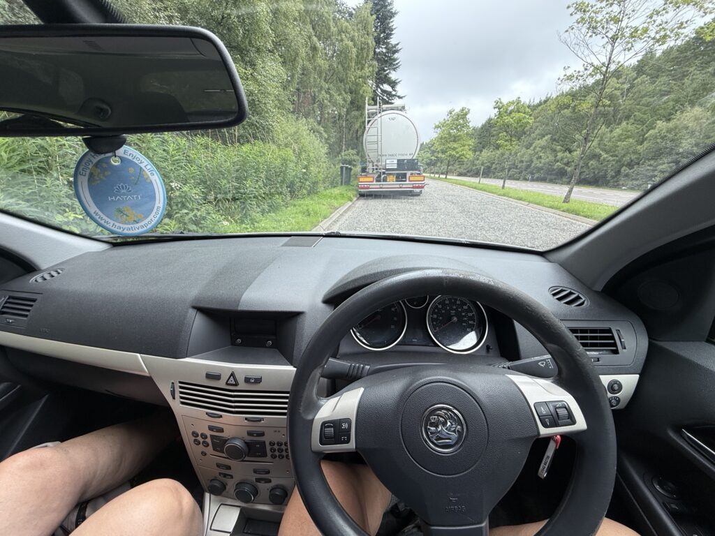 The loaner car provided by the Keith Motor Company